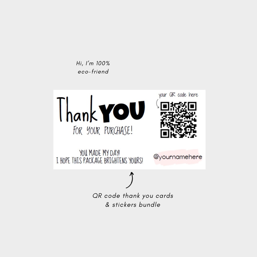 30/30 QR CODE Personalized Thank You Inserts Stix Combo